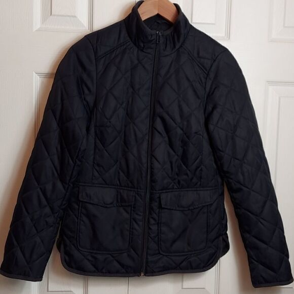H&M L.O.G.G. Navy Quilted Jacket Sz 2 - Picture 2 of 9